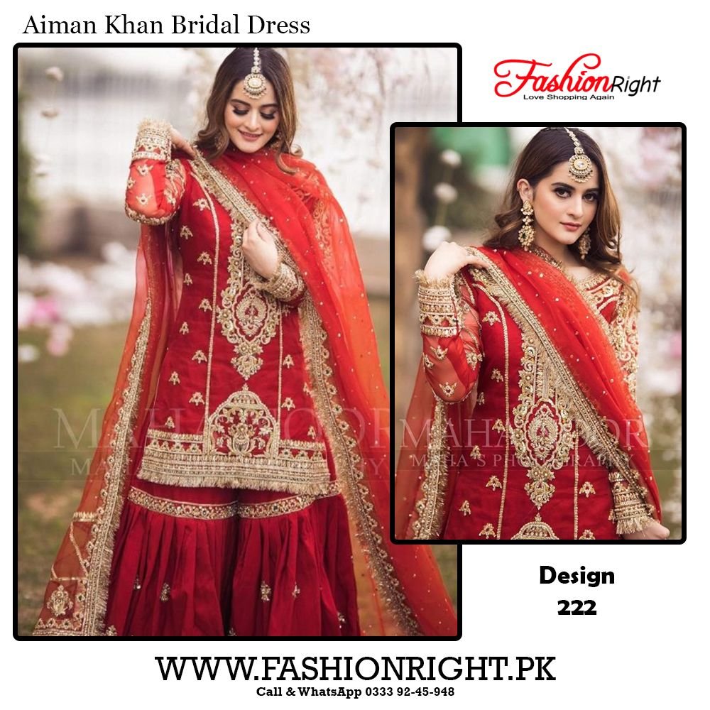 Aiman khan outlet bridal dress price